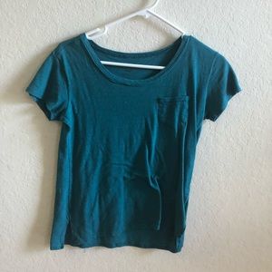 Teal Tee with Pocket in Front